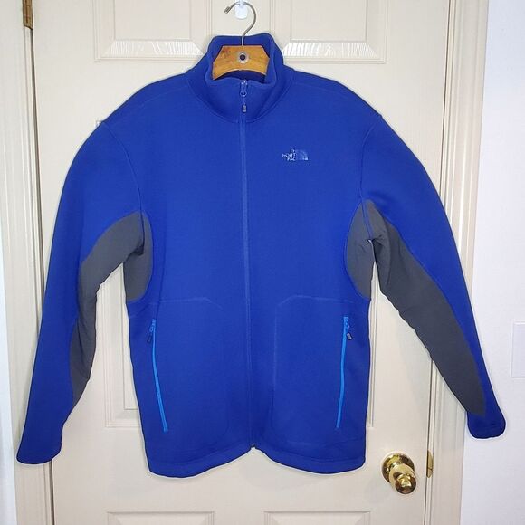 Mens The North Face Blue and Gray Full Zip Jacket Size L - Picture 1 of 11